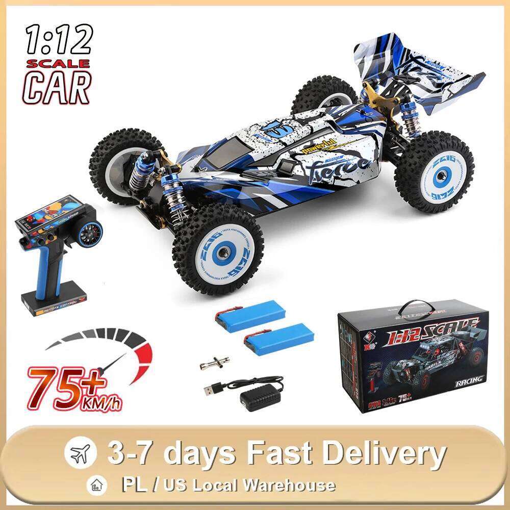 WLtoys 124017 RC Car 75KM/H 2.4G Brushless Remote Control Vehicle 4WD Electric High Speed Racing Drift Truck Toys for Children Z260303