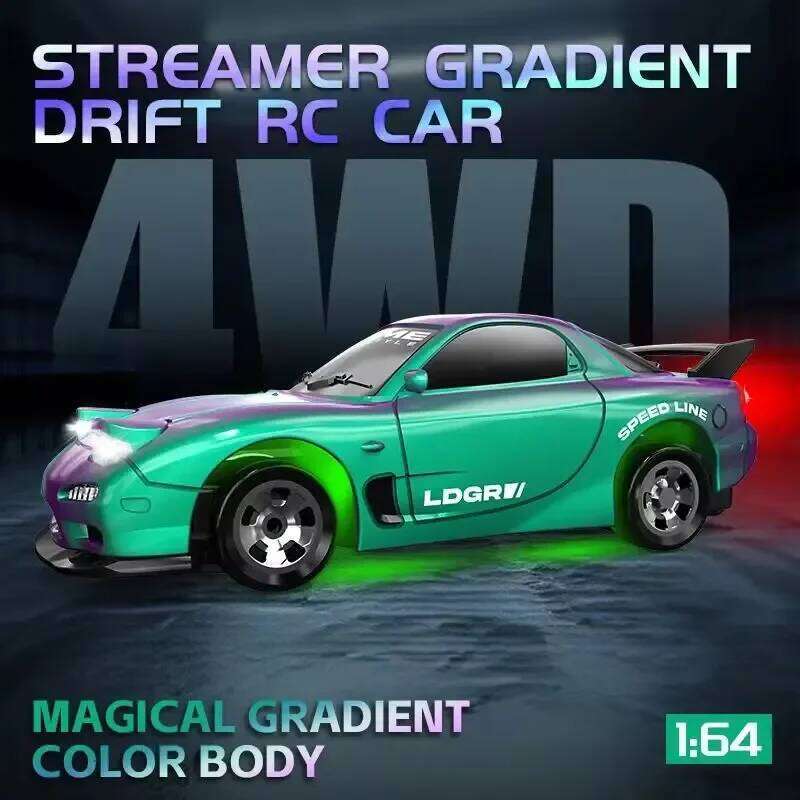 New 1:64 Mini Desktop Simulation Rc High-Speed Car 2.4g Pocket Four-Wheel Drive Drift Remote Control Toy Boy Gift Z260303