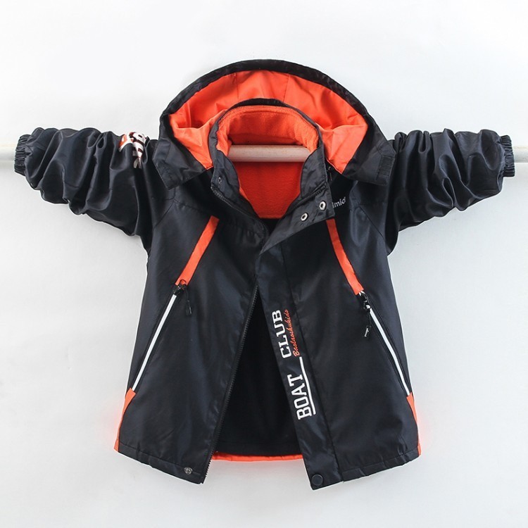 Clothing Waterproof Girls Boys Rain Jacket Patchwork Print Kids Outfits Fleece Child Coat Children Outerwear Spring Autumn 3 12 Years Old 231128