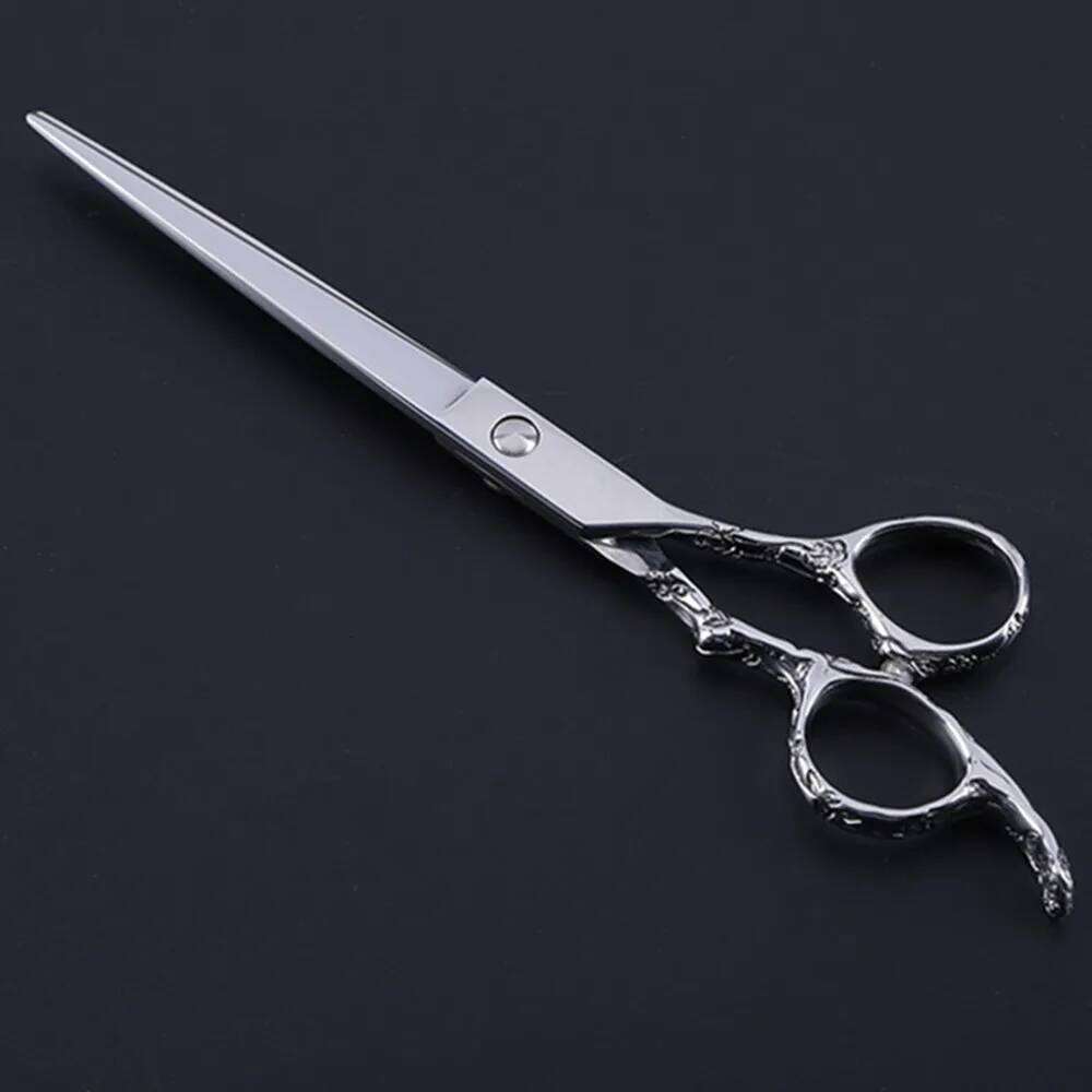 Customize logo JP 440c steel 7'' & 6'' Plum handle cut hair barber makas cutting make up shears hairdressing scissors H260303