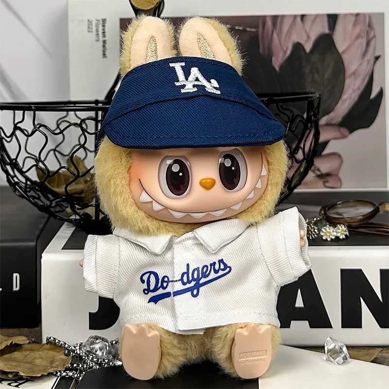 Labubu 17cm Baseball Outfit - Dodgers Jersey & Hat Set for V1/V2/V3, Doll AccessoriesT260304