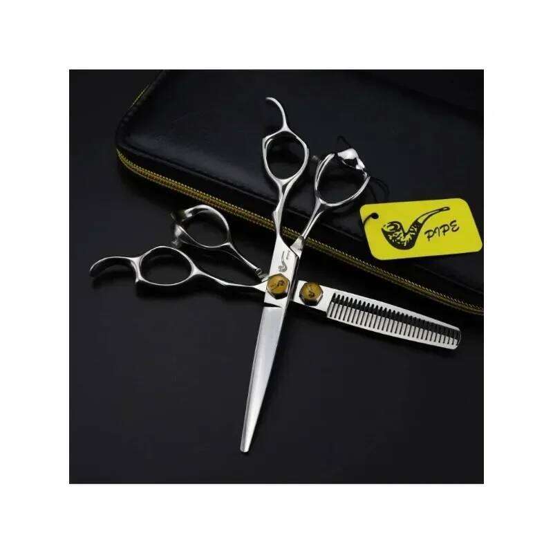 6.0 Inch Tortoise Handle Special Cutting Thinning Hairdressing Scissors, Barbershop Trimmer Hair Tools H260303