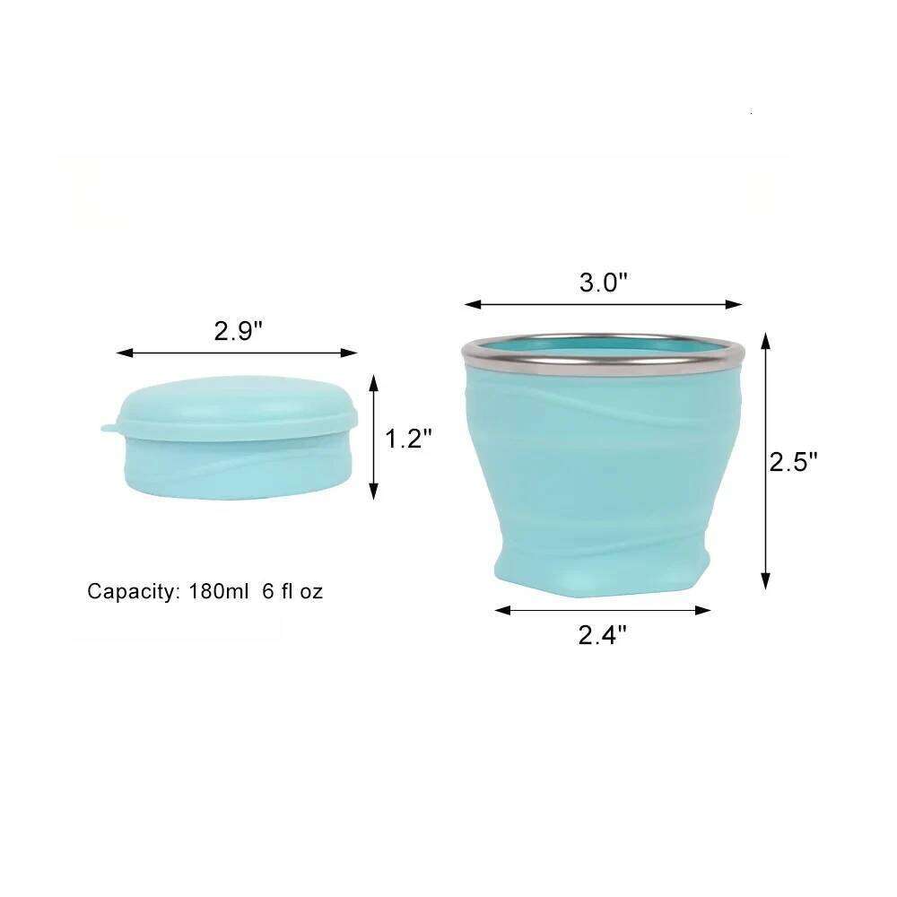 1pc Simple And Practical Outdoor Portable Camping Water Travel Business Mouthwash Foldable Silicone Cup S260303