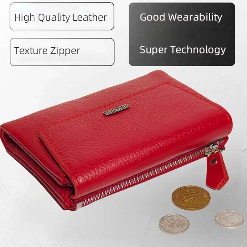 VICKAWEB Magnetic Women Short Genuine Leather Fashion Alligator Hasp Wallet Female Small Woman Wallets And Purses C260304