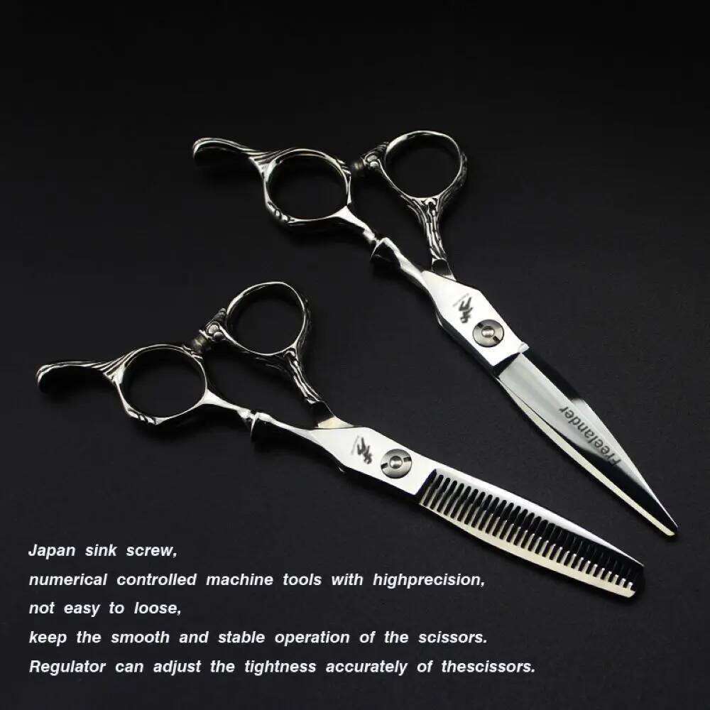 Freelander Barber 6 inch Professional Hairdressing With Japan Sink Screw Hair Cutting Thinning Scissors H260303