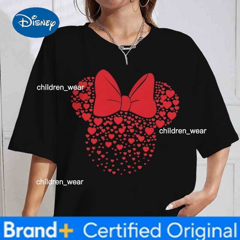 Disney Vintage Mickey Mouse Minnie Shirt Valentines Day Women Men 100 Cottonn Streetwear Harajuku Couple Matching Tshirt H260304