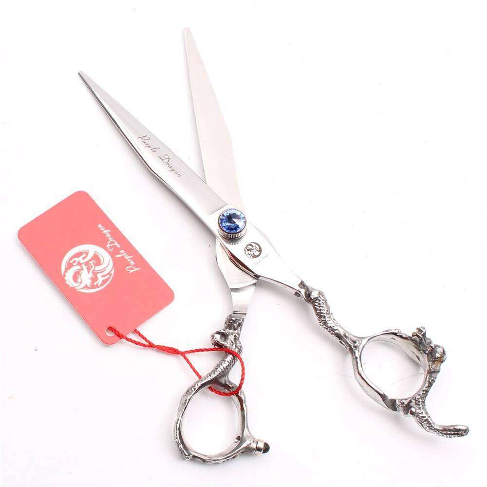 Z9100 7.0" Japan 440C Purple Blue Professional Barbers Cutting Shears Thinning Dragon Handle Human Hair Scissors H260303