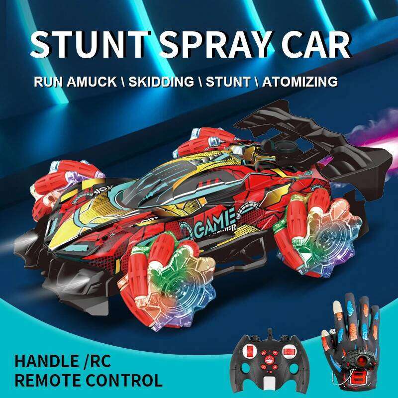 NEW F1 Drift RC with LED Light Wheel Music 2.4G Glove Gesture Wireless Remote Control Electrospray Stunt Car 4WD Toys Z260303