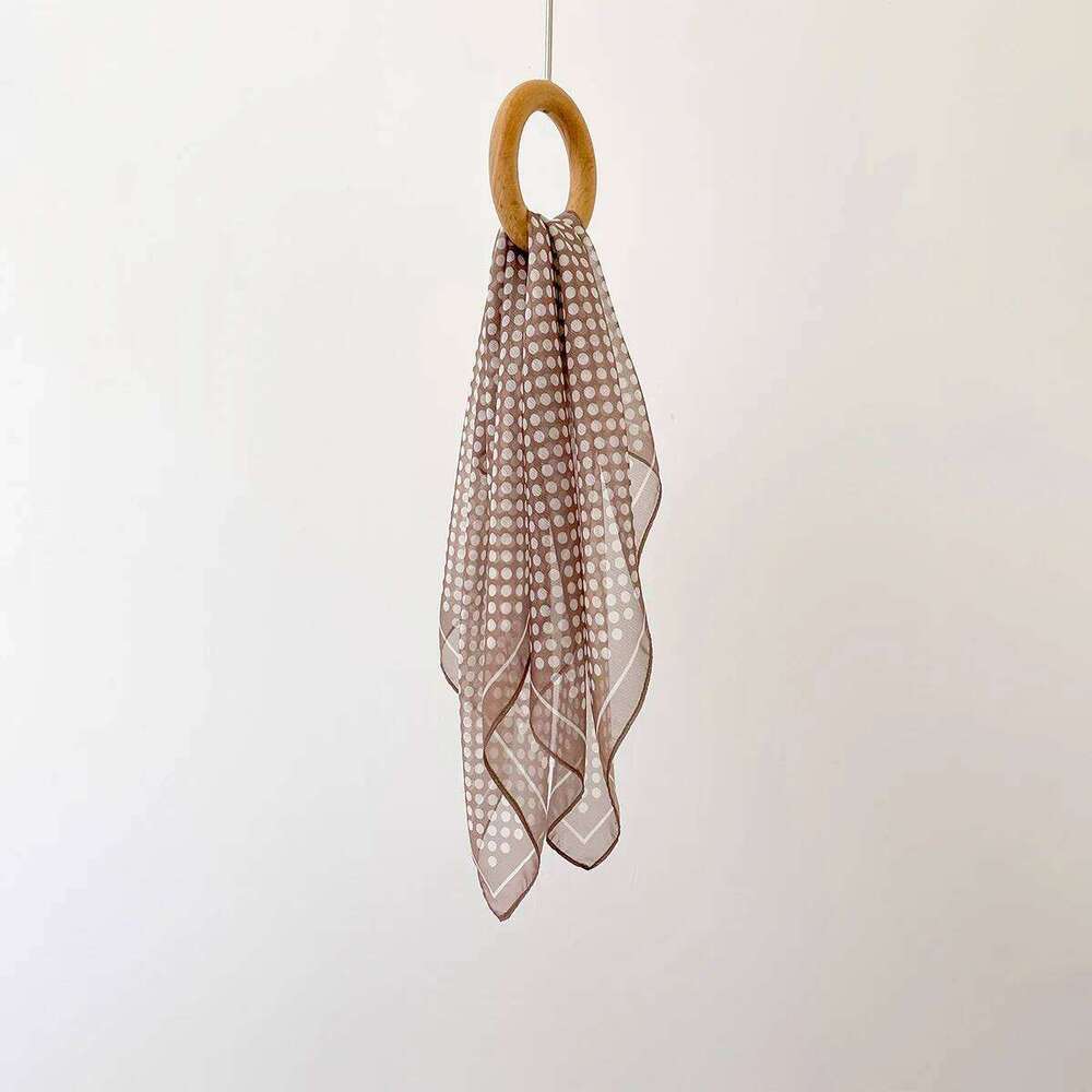 70cm Square Versatile Neck Scarf For Dress Up Your Look, Spring/Summer Women's Soft Stain Bandannas Hijab Neckerchief XJ260304