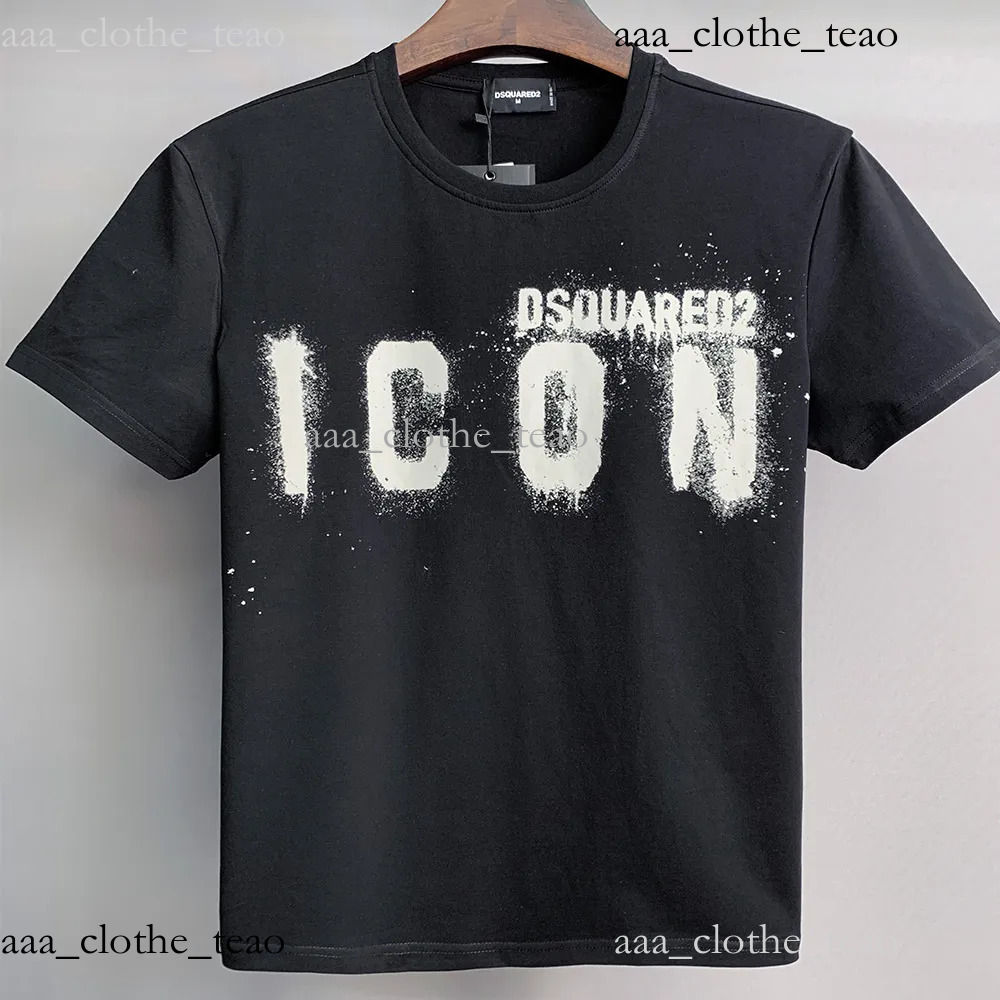2026 10A icon T Shirt New Leisure Fashion Classic Letter Print Couple Unisex Sweatshirt Dsq Street Crew Neck Top Quality Shirt icons 73d
