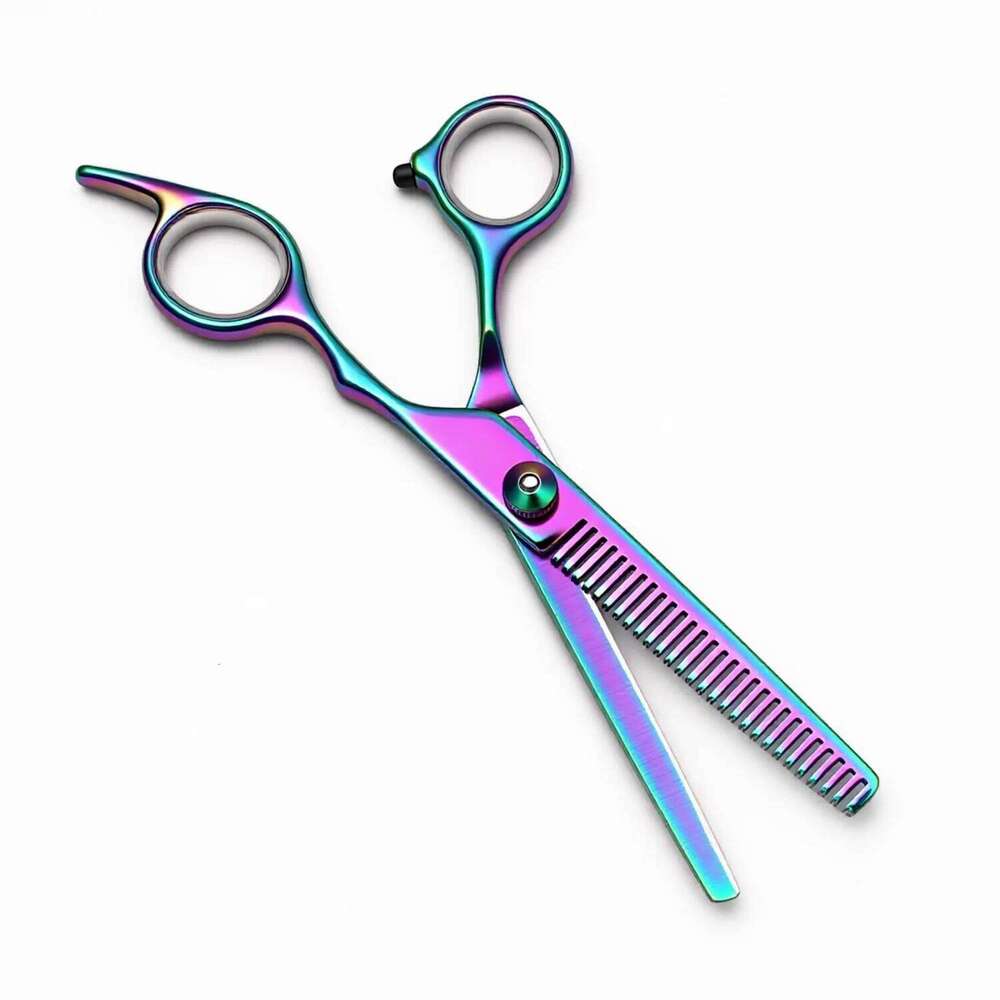 6" Professional Hair Styling Kit Includes Straight Curved Thinning Shears and Comb Stainless Steel Construction for Salon Home H260303