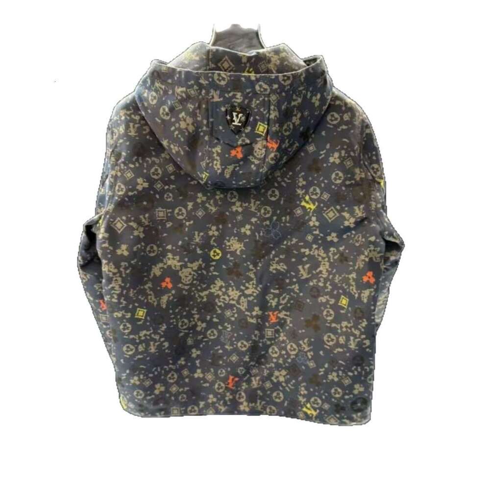 Unisex Autumn New Style Simple, Fashionable, Casual Printed Hooded Jacket With Subtle Patterns And A High-End Feel