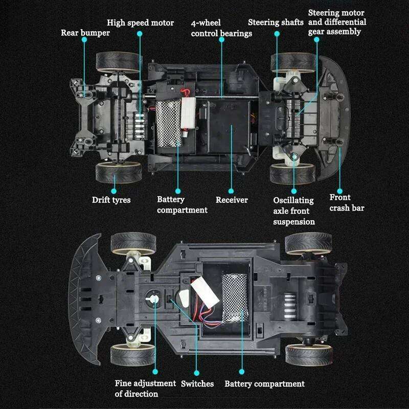 WLtoys 1:10 4wd 70km/h RC Drift Drifting Wheels Anti-collision Off-road High Speed Cars Off Road 44 Toys Car With Battery Z260303