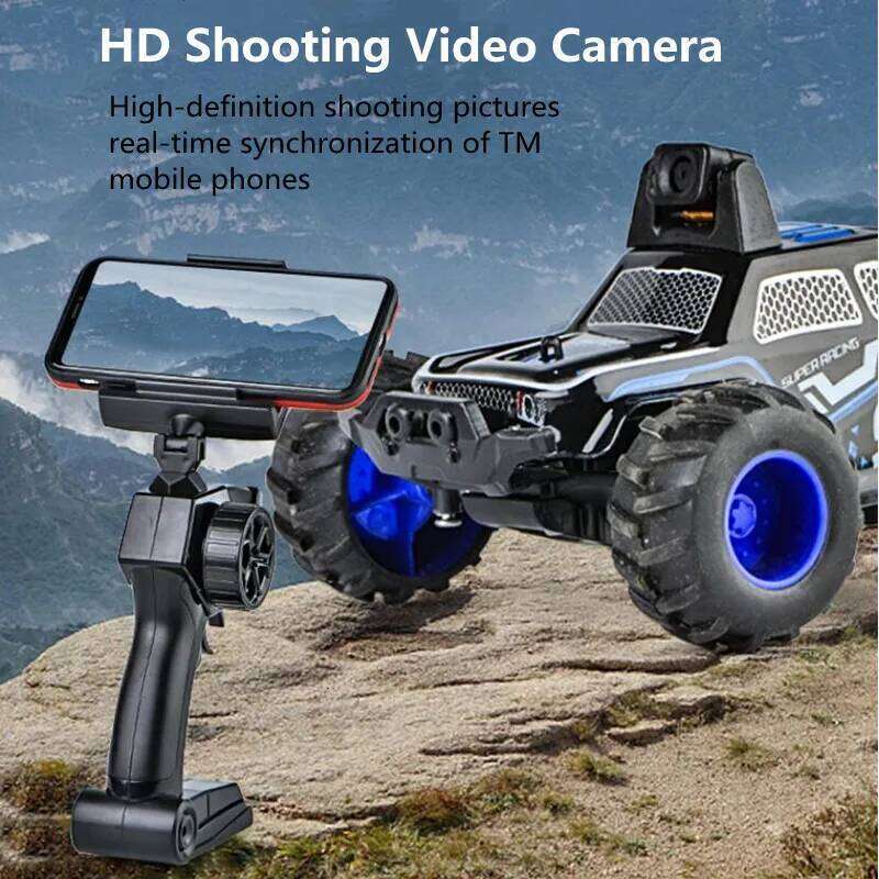 wifI FPV Mini Portable High Speed Off-Road RC 1:32 Strong Shock Absorber Video Camera Dual LED Light Remote Control Car Toy Z260303