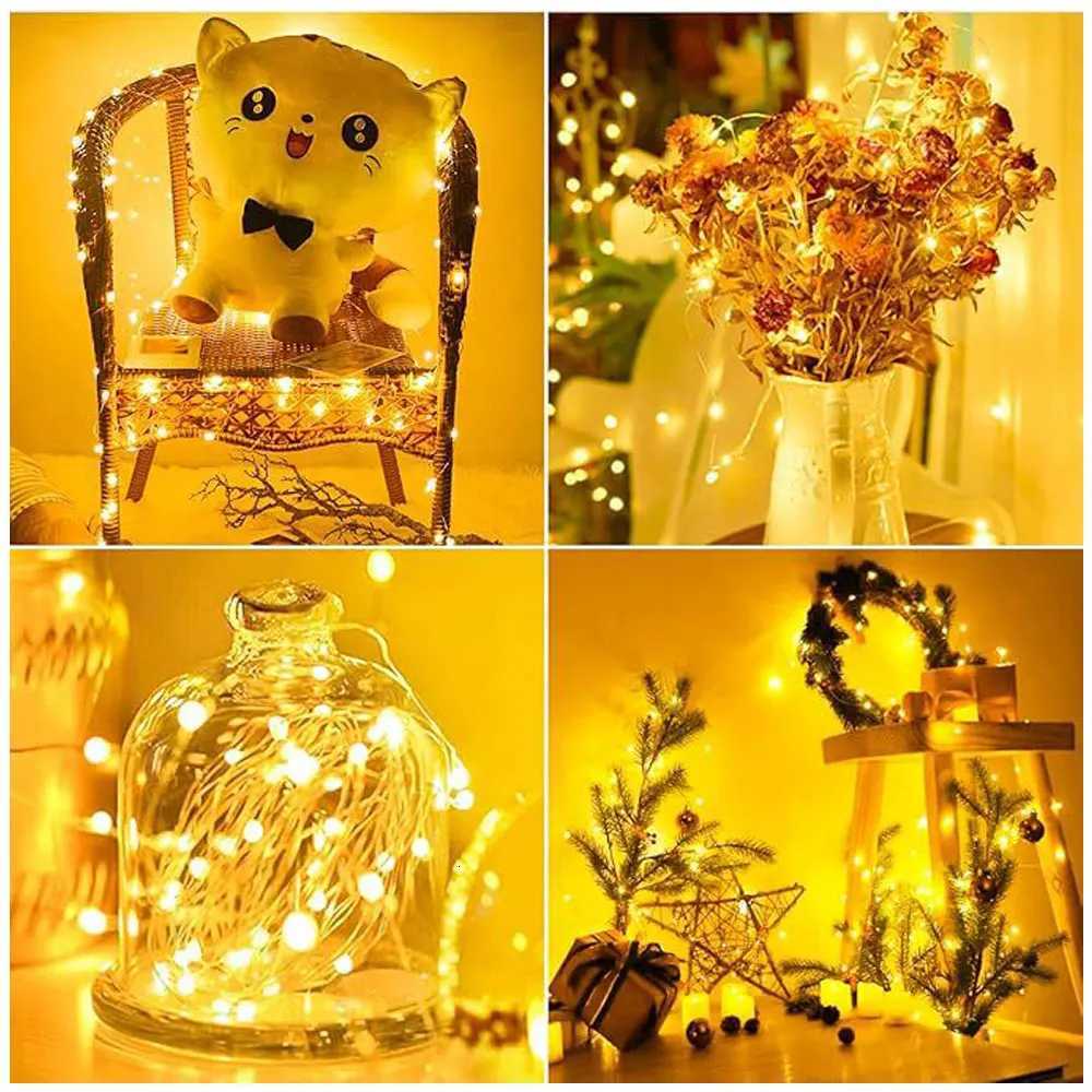 Led Copper Wire String Lights 1/2/3/5M Waterproof Fairy Lights DIY Garland Christmas Wedding Party Holiday Decoration Lighting H260304