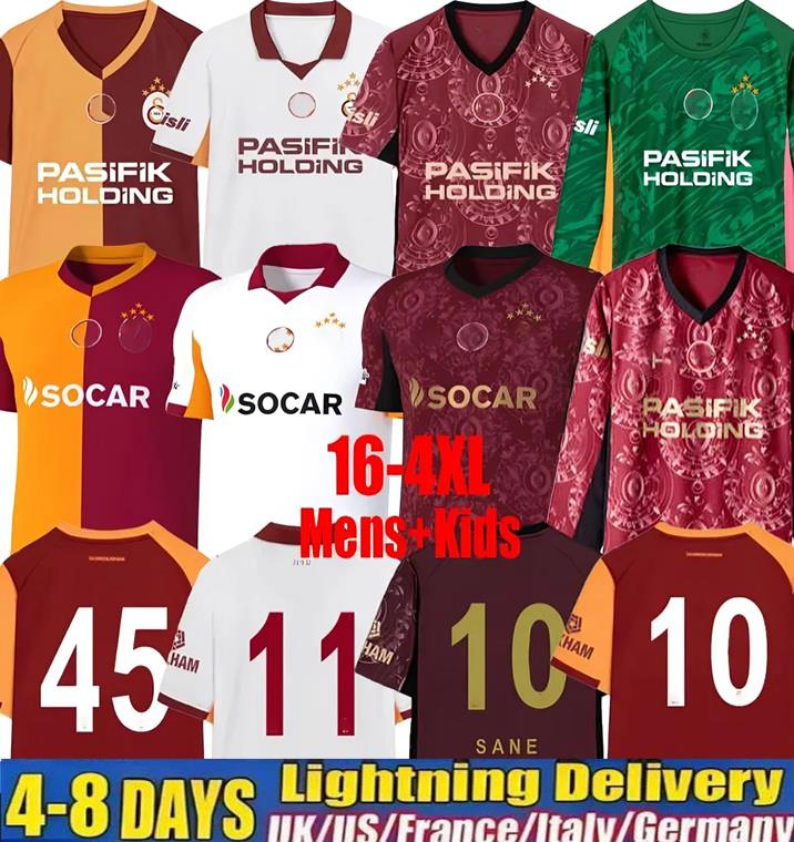 25 26 Galatasaray Soccer Jerseys Players fans ICARDI ZANIOLI BAKAMBU MERTENS ZAHA AKGUN AKTURKOGLU 100th Anniversary 2025 2026 men kids kit Football Shirt