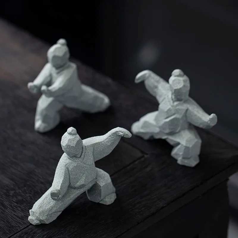 This Tai Chi sculpture is a new Chinese-style home desktop decorative figurine.T260304