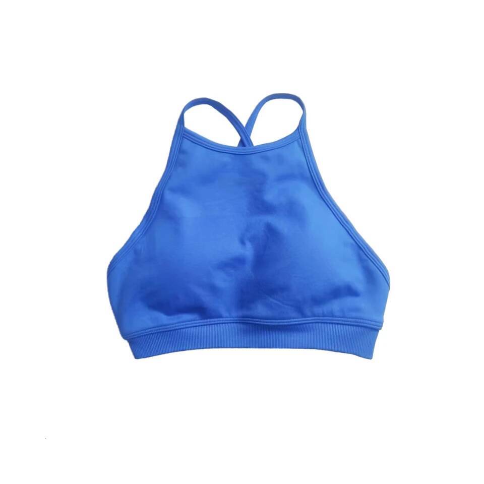 Dynamic High Neck Backless Bra Support Back Cross Fitness Underwear Push-up Gym Clothes Workout Sports Tank Top dongdumaoyi