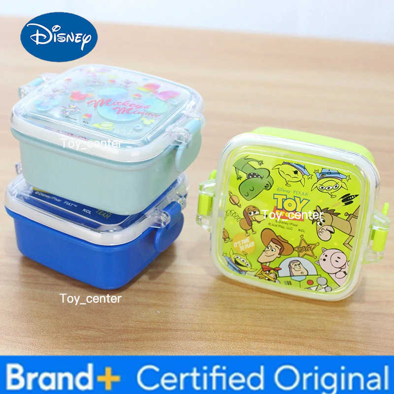 Disney Mickey Mouse Mini Bento Box Cartoon Toy Story Outdoor Picnic Fruit Snack Box Single Layer Portable Storage Student Baby H260304