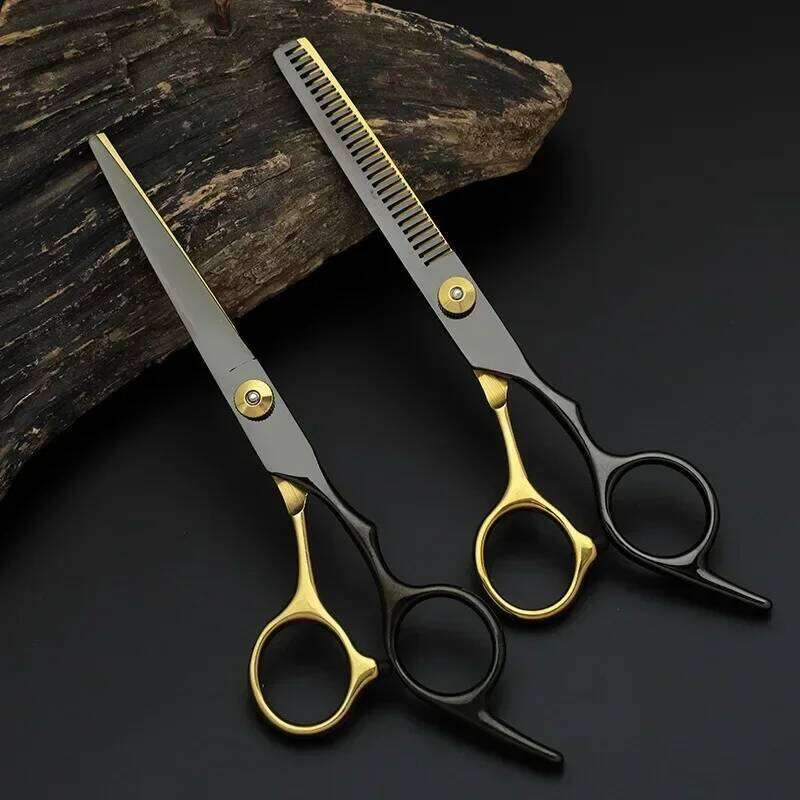 Professional Barber Razor Shear 6 Inch Stainless Steel Hairdressing Scissors Cutting for Men Women Kids Salon Pet H260303