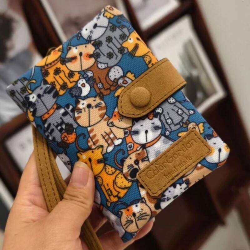 Women Zipper Hasp Short Wallet PU Leather-Capacity Coin Purse Money Bag Frosted Printing ID Card Holder Girl Cute Clutch C260304