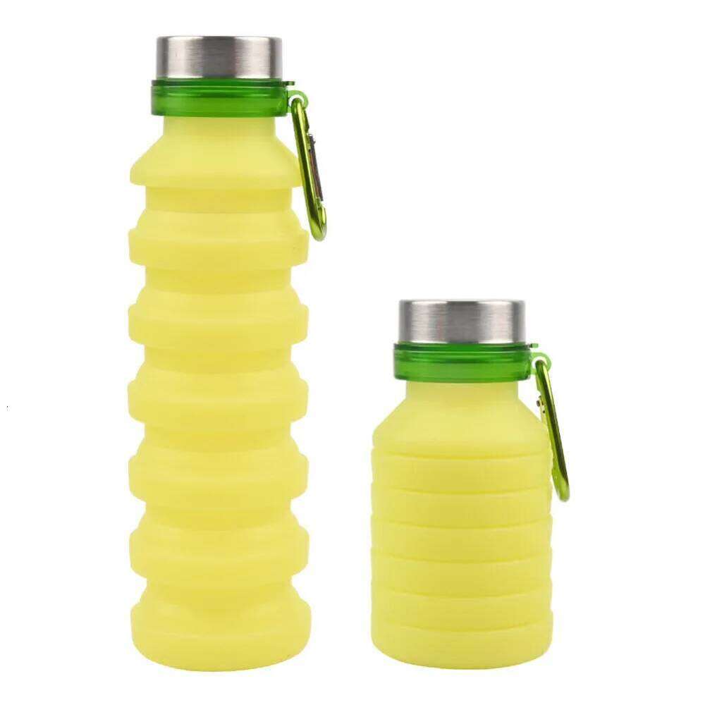 550ML Collapsible Expandable Bottle Hiking Water Silicone Portable Strap Flexible To Carry S260303