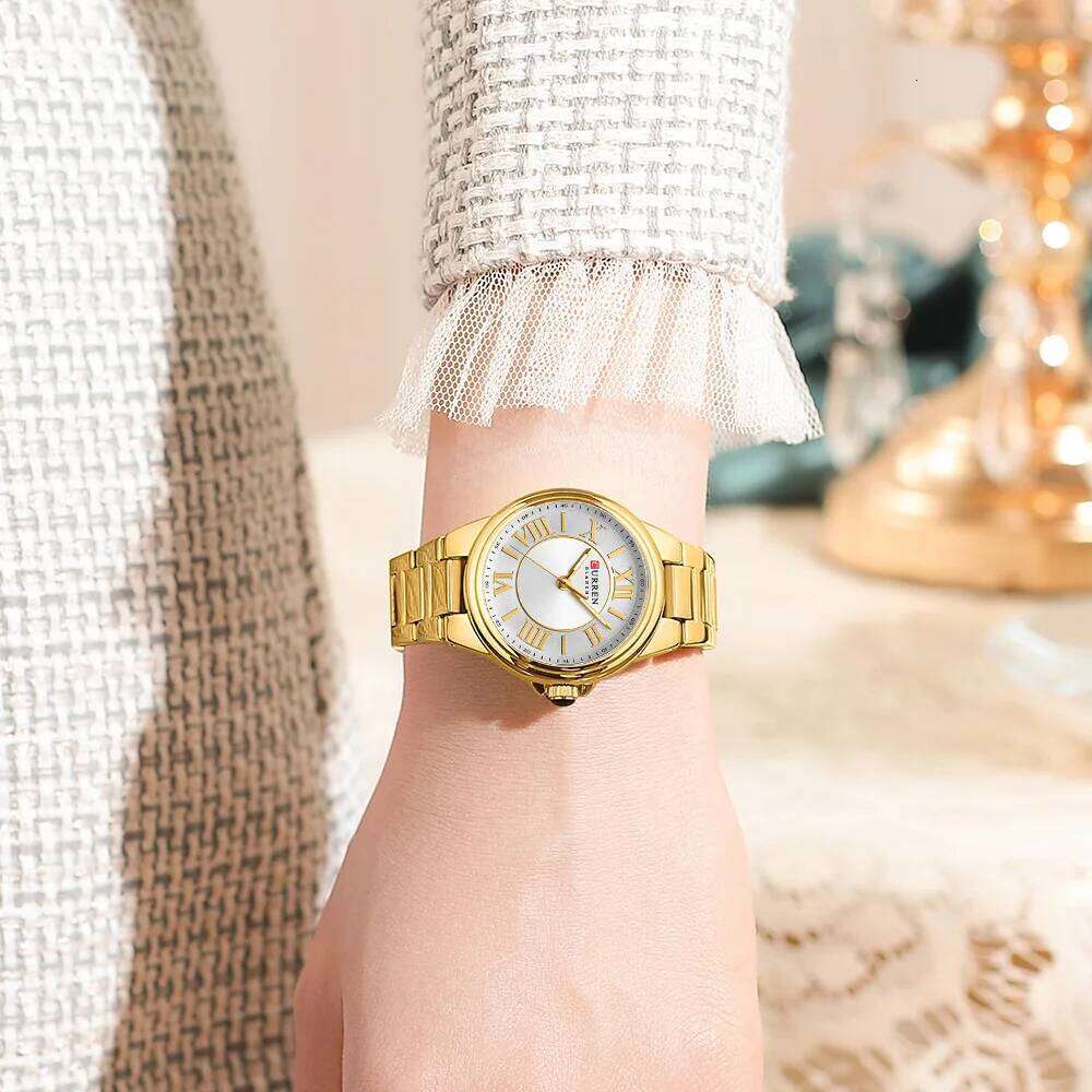 CURREN Fashion New Luxury Bracelet Quartz Watches For Women Wristwatch Stainless Steel Watch Lady Sports Dress Clock Gift XJ260303