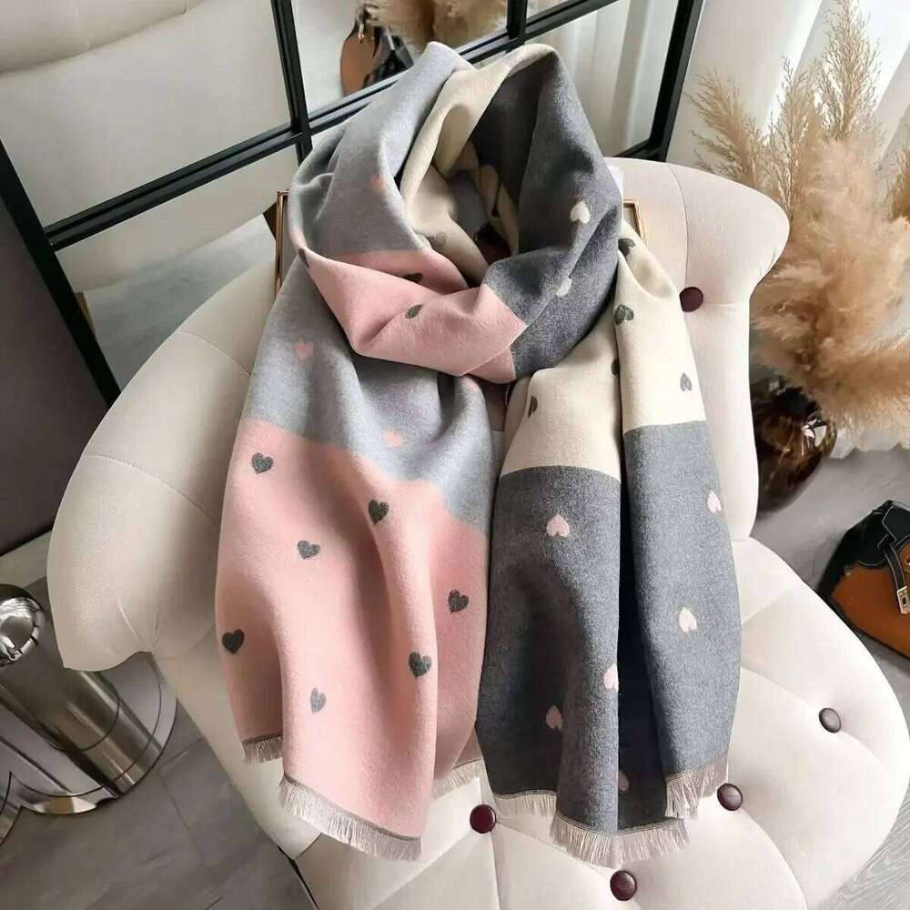 Winter Warmer Thickened Scarf Women Elegant Tassel Pashmina Shawl Faux Cashmere Warps Autumn Luxury Blanket For Daily Wear XJ260304