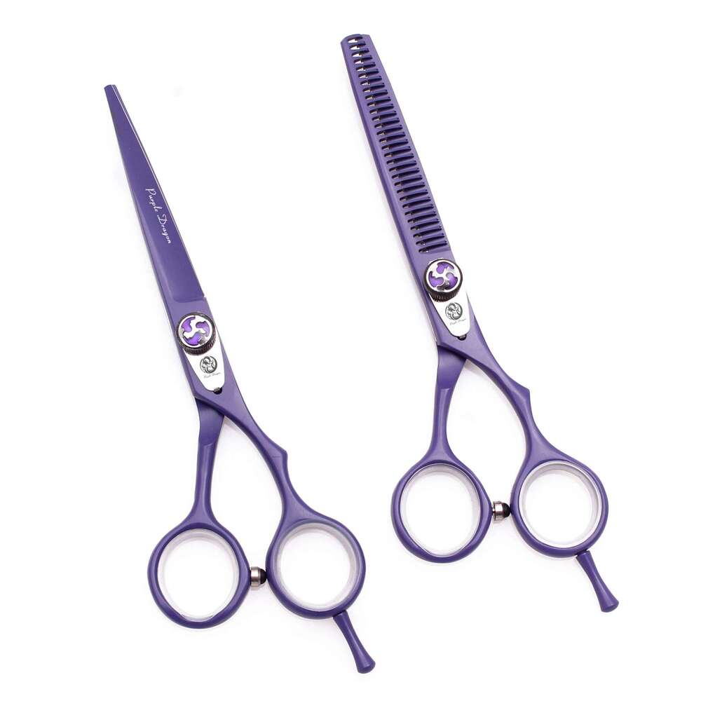 Professional Purple Dragon 5.5" 6" Japan Stainless Hair Cutting Scissors Barber Shop Thinning Shears Salon Z1018 H260303