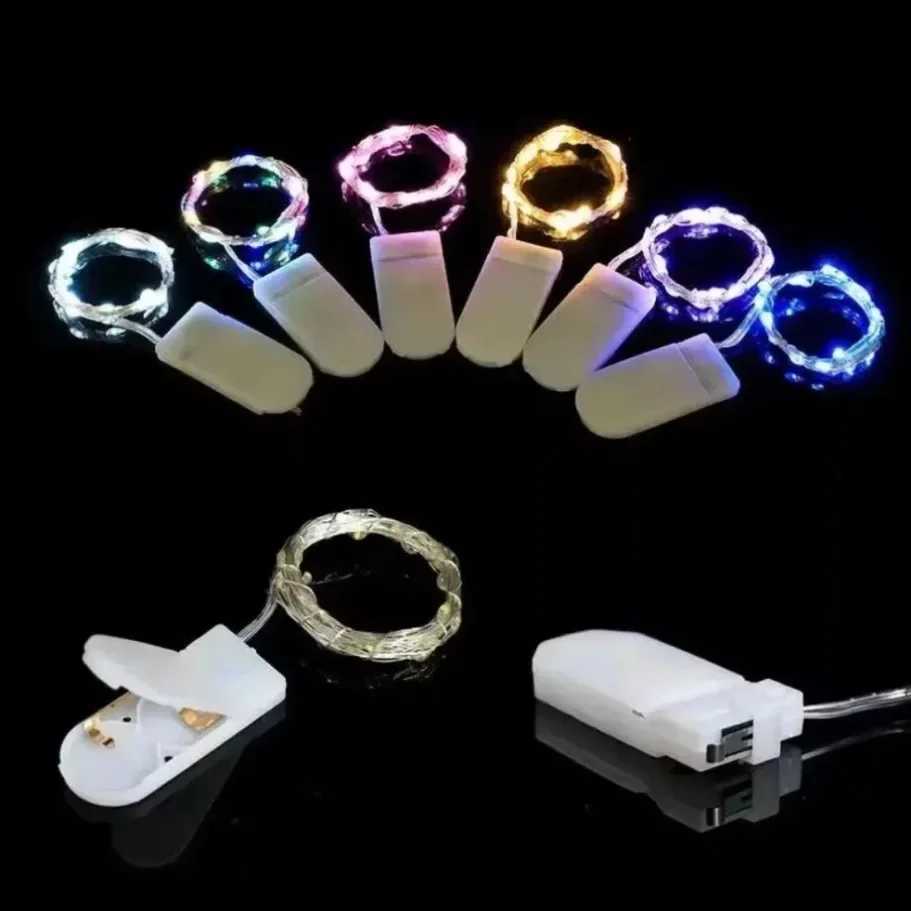 30/50 pcs 1-5M LED String Lights Waterproof Led Copper Wire Fairy Lights Battery Operated DIY Christmas Party Decoration Lights H260304