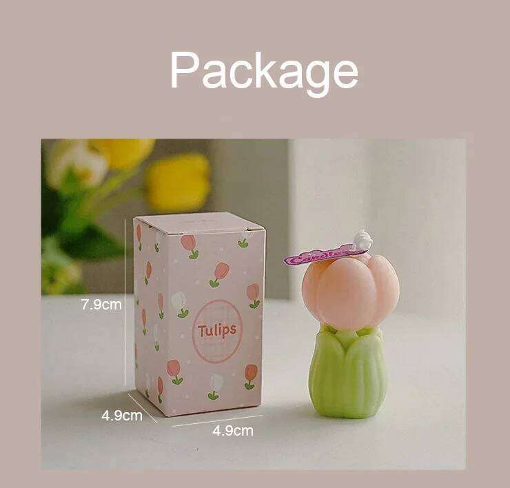 Aromatherapy Scented Tulip Flower Bud, Soy Wax Candles, Wedding Candle, Birthday Party, Home Decoration W260304