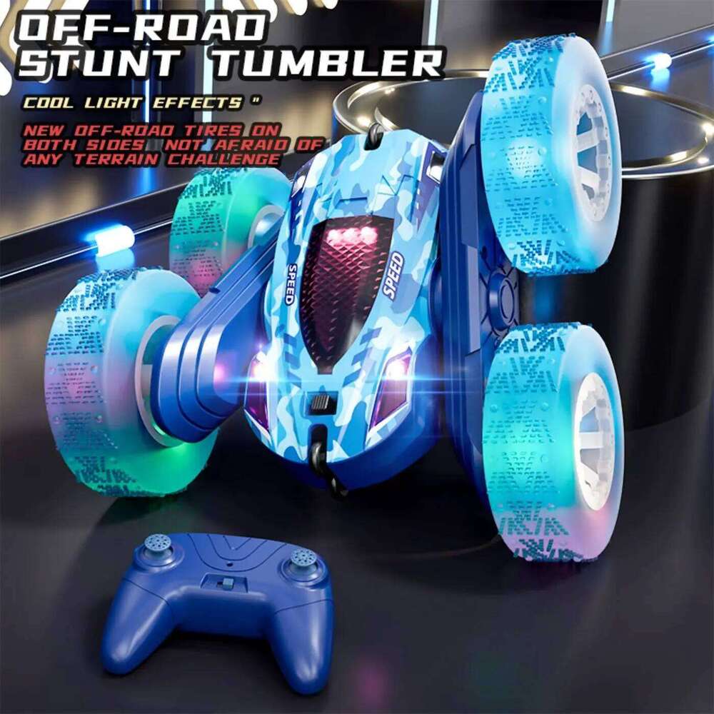 2.4G RC Stunt Double Sided Flip Remote Control Car 360 Rotation Off Road Rc Drift Children's Toys Cars For Girls Gift Z260303