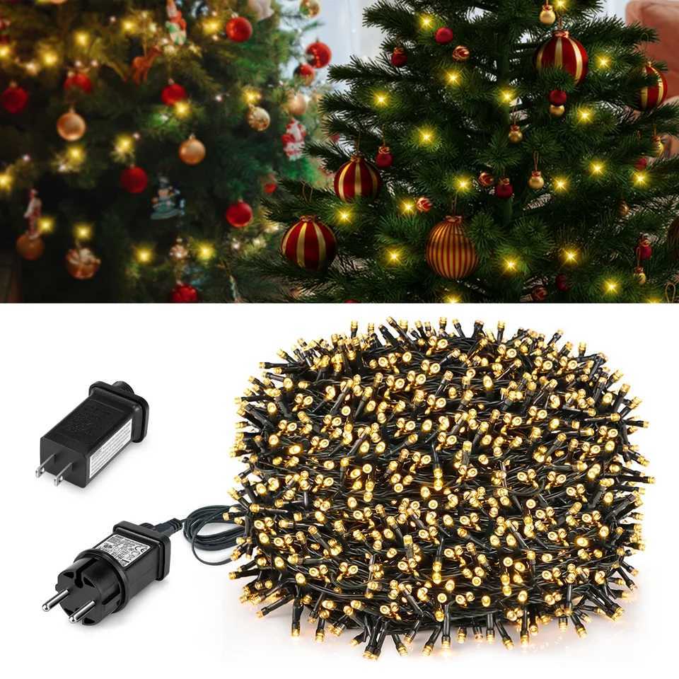 24V Waterproof LED String Lights 10M-100M Outdoor Holiday Ambinet Decor Fairy Lights for Courtyard Christmas Party Wedding H260304