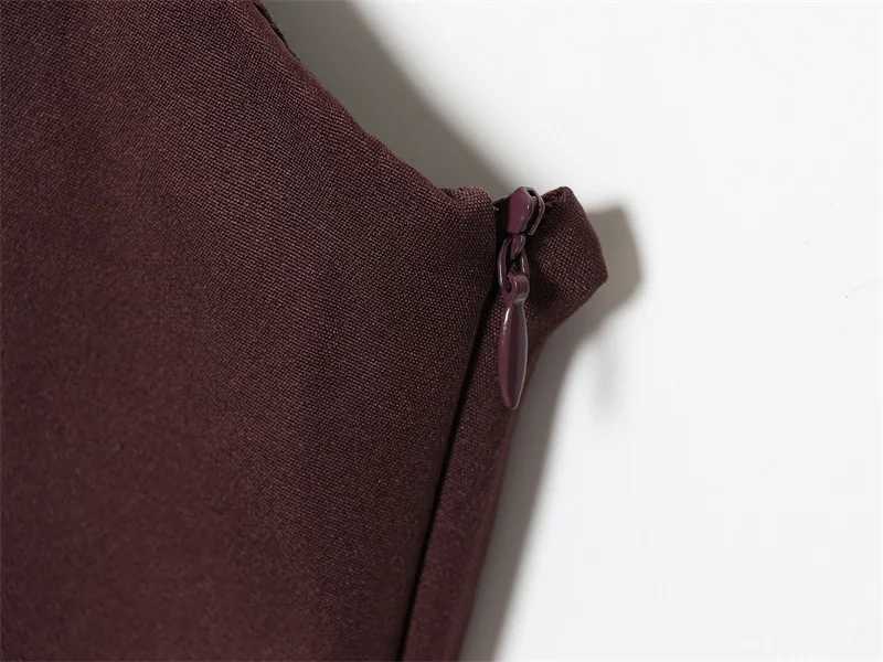 Womens Dress 2025 Autumn New Arrivals Reddish-Brown Spaghetti Strap Sexy Bodycon Mini Dress with Tie Details Stylish and Unique M260304