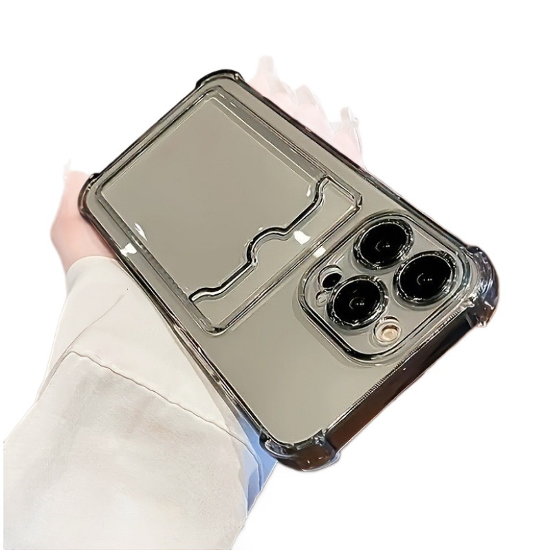 Holder Insert Card Compatible with Apple 16/15/14/13/12/11 Phone Case Shockproof High Transparency Material XSMAX Export