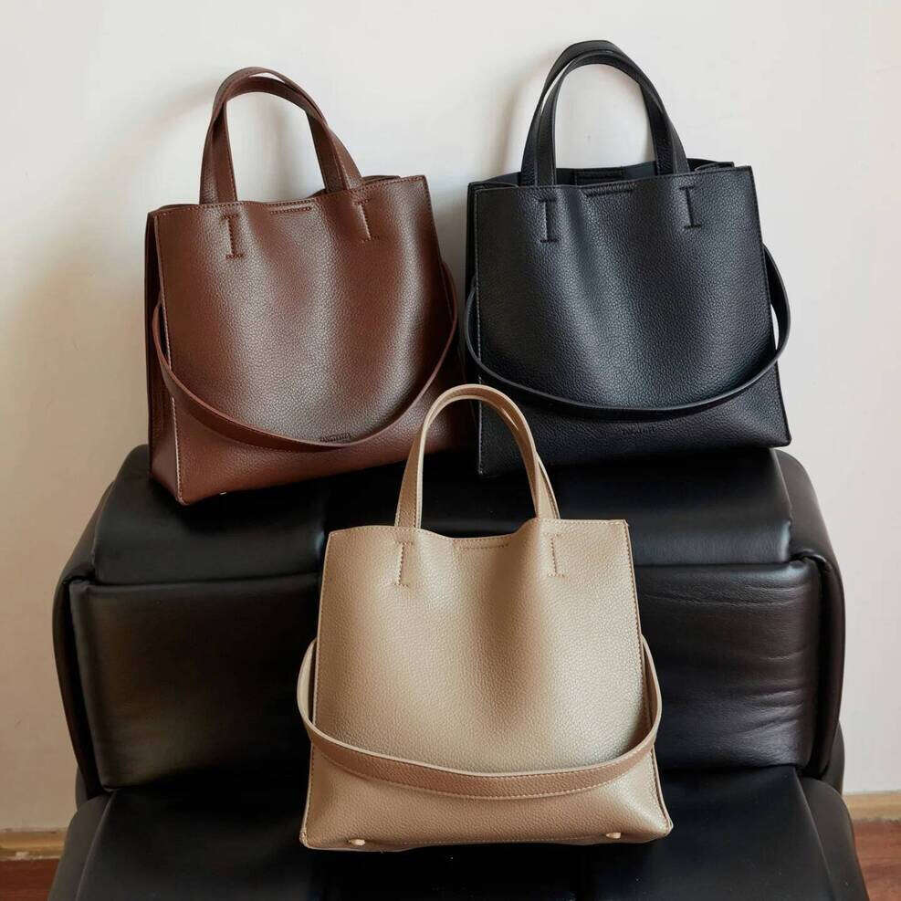 OLOEY Fashion Women Handbag Large Capacity Pu Leather Lychee Grain Ladies Shoulder Bags Brand Design Commuting Female Big Totes Bolsas