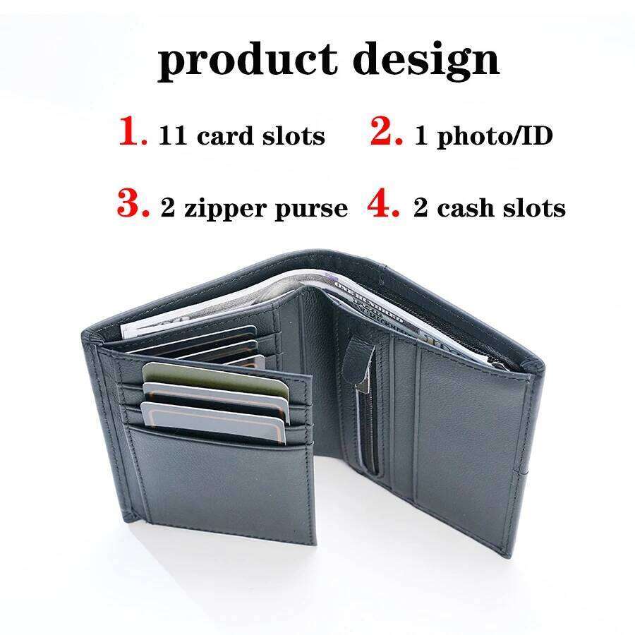 Men's Coin RFID anti-theft Genuine Leather Wallets Short Male Purse Card Holder Wallet For men and women C260304