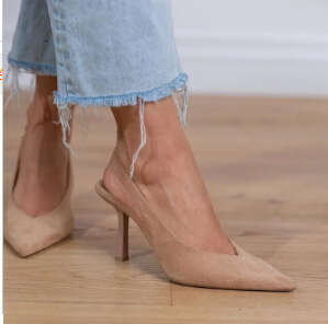 Designer women sandal Slingbacks high heels genuine leather formal shoes designer sandals high heel square toe ankle strap party shoes shoe