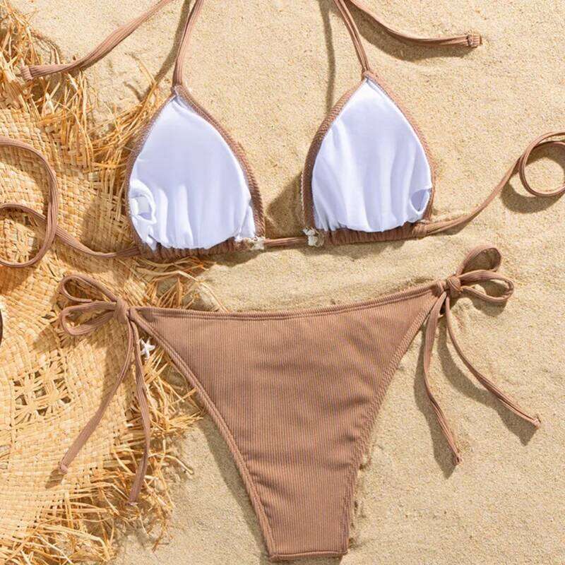 Wine Red Sexy Bikinis Female Swimsuits Women's Swimwear Push Up Swim Wear Bathing Suits Brazilian Bikini Set Beach Pool Bather Y260303