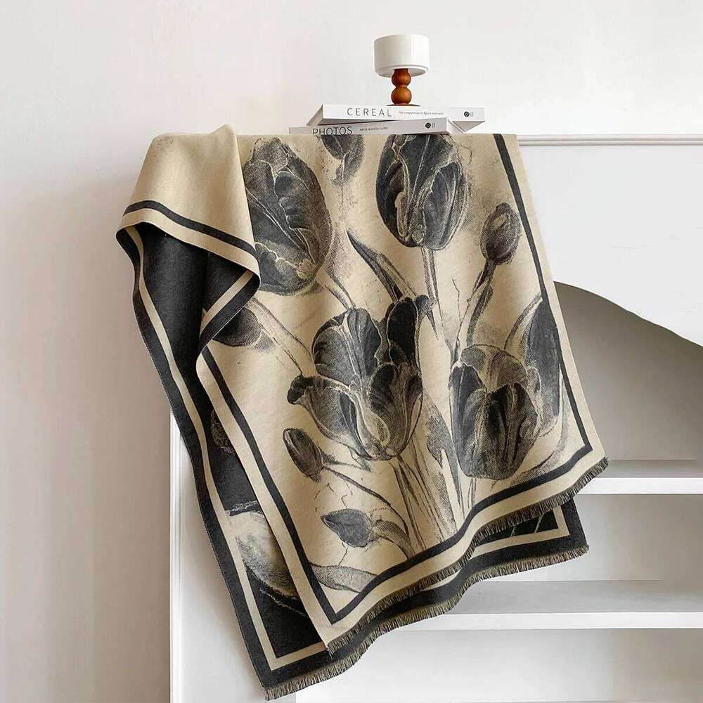 Luxury Winter Thicken Wrap Shawl Women's Imitation Cashmere Jacquard Scarf High Quality Two-Sided Pashmi Ladies Brand New Design XJ260304