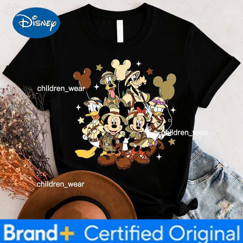 Disney 2026 Safari Kingdom 2d Cotton T-Shirt Summer Breathable Family T Shirts Clothing Harajuku Parents And Children Clothing H260304