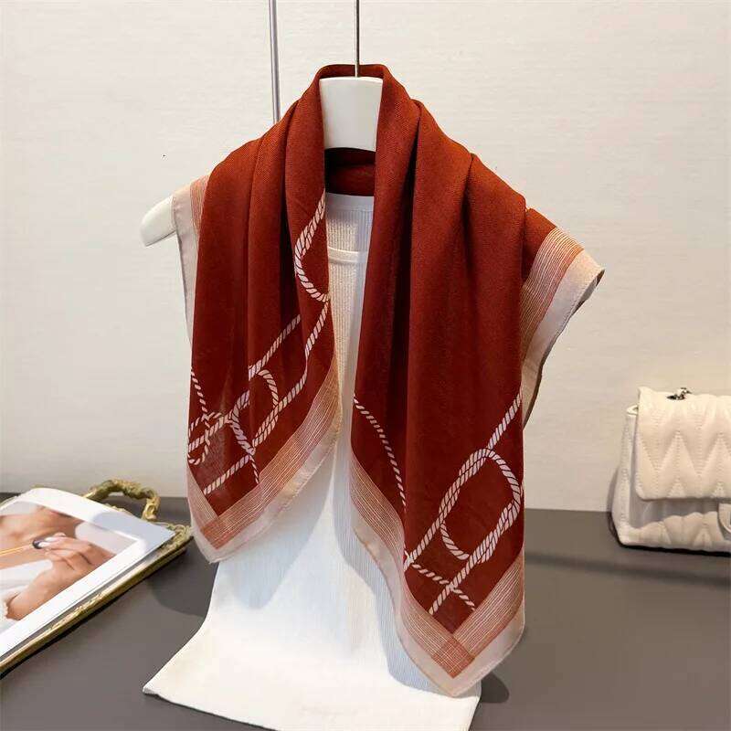 Luxury Solid Color Square Scarves For Women Soft Stain Neck Scarf Shawl Warp Elegant Neckerchief Bandanas Fashion Hijab XJ260304