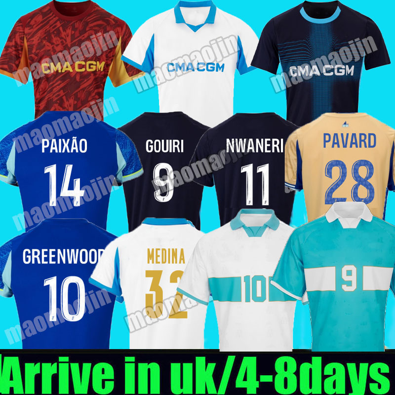 25 26 maillot de foot GREENWOOD marseilL e jersey soccer PAVARD MEDINA PAIxao MAUPAY Nwaneri TIMBER 2025 2026 OM man KIDS football shirt hommes enfants GOUIRI ANGEL