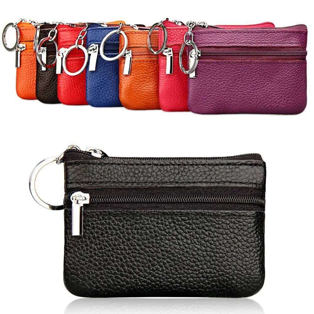 Fashion PU Leather Coin Card Holder Mini Luxury Change Purse Pouch Clutch Pocket Wallets Women Man C260304
