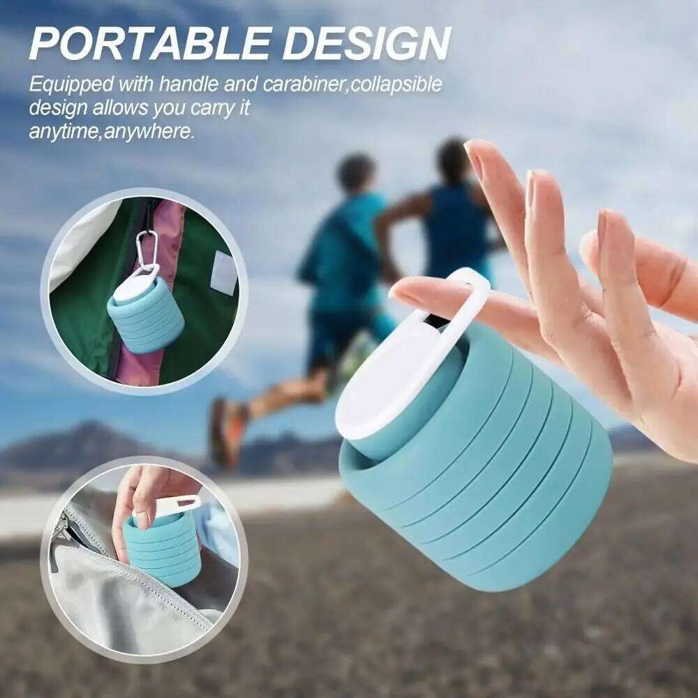 Large-capacity Collapsible Sport Retractable 200-600ML Sports Water Bottle Reuseable Portable Foldable Drinking Cup Gym S260303