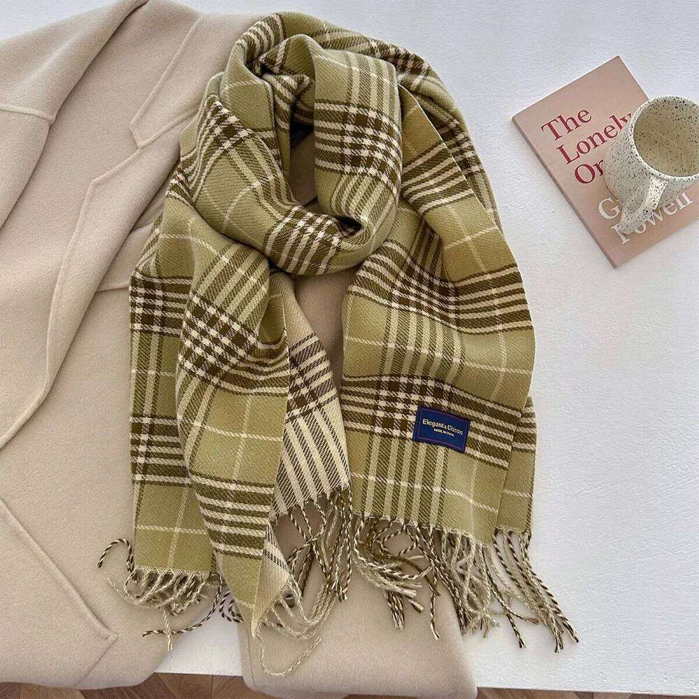 50*200CM Thickened Warm Scarf Women Long Tassel Pashmina Shawl Fashion Faux Cashmere Warps Autumn Winter Blanket For Wen XJ260304