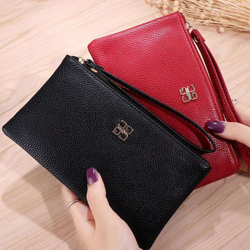 Women Long Casual Wallet Litchi Grain PU Leather Lady Zipper Phone Pocket Credit Card Holder Female Purse Coin Money Bag Clutch C260304