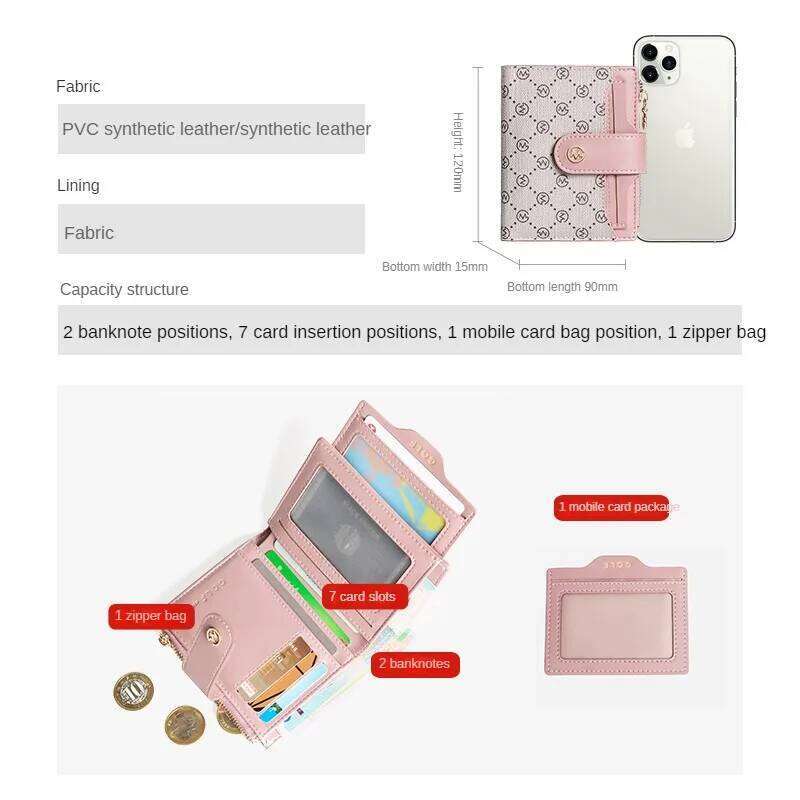 GOLF Women's Short 2022 New Zero niche Mini Design Wallet Old Flower Card Bag Ins Style C260304