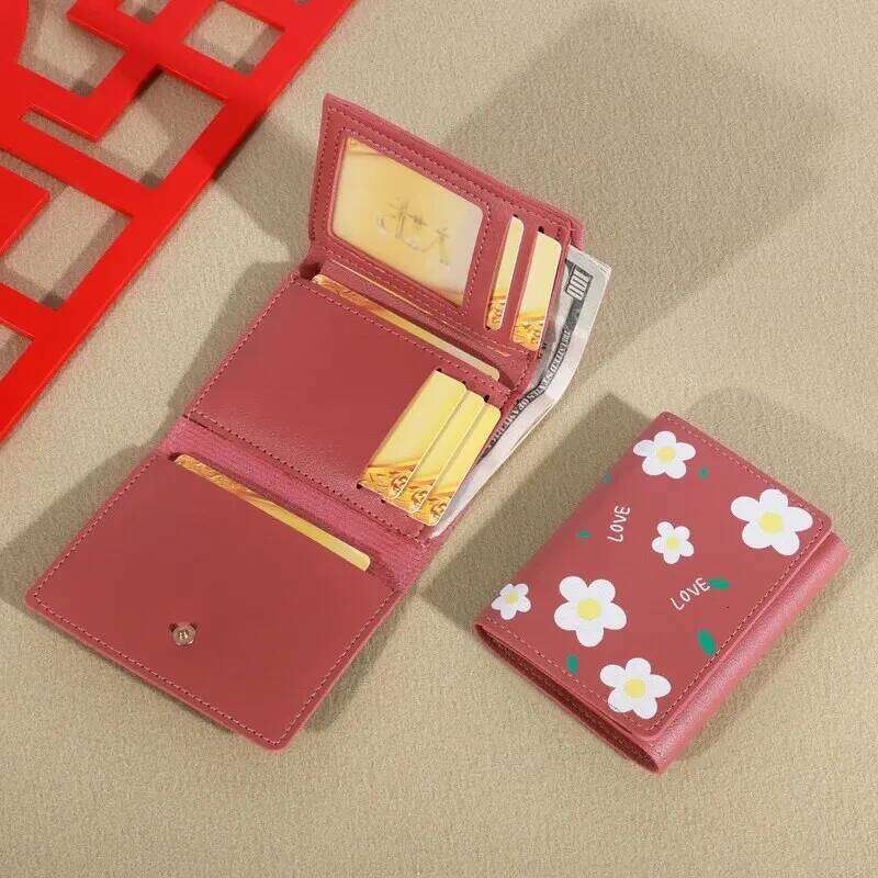 2023 New Small Women's Short Fold Personalized Student Cute Mini Fashion Zero Wallet C260304