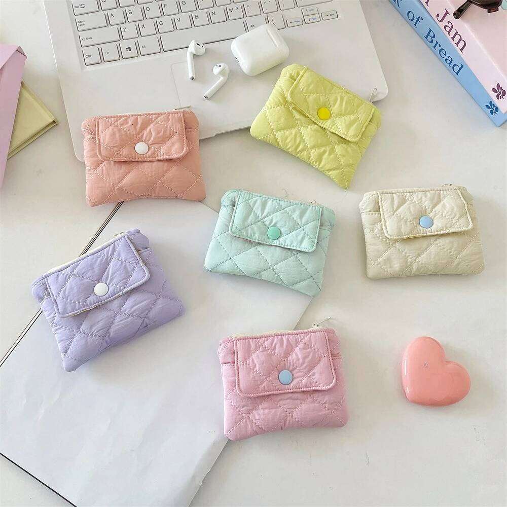 Simple Zipper Kid Storage Pouch Money Pocket Solid Color Coin Key Bag Women Men Cute Wallet Mini Purse C260304